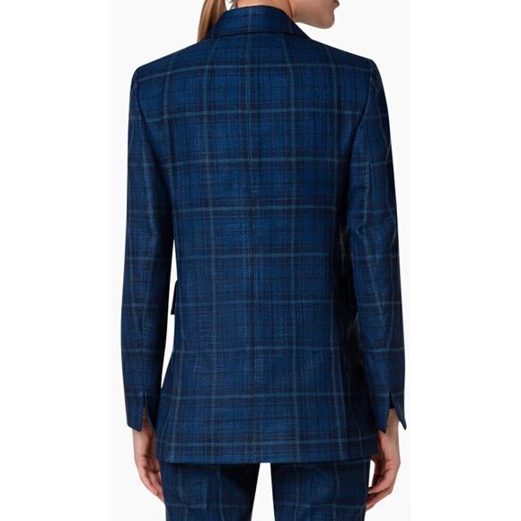 Akris Glenn Cotton-Silk Plaid Blazer Size 10 MSRP $3,990 - Picture 5 of 15